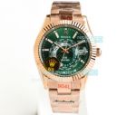N9 Factory Rolex Sky Dweller Watch Rose Gold Green Dial 42MM Watch